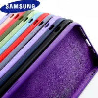 Original Liquid Silicone Case For Samsung Galaxy S26 S25 Edge S23 S24 Ultra S22 S21 Plus FE A57 A37 A17 A56 A36 5G Phone Cover